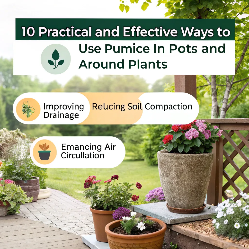 ۱۰ روش استفاده از پوکه معدنی و ریختن آن پای گلدان