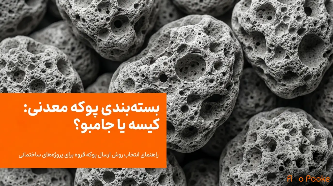 بسته‌بندی پوکه معدنی به صورت کیسه و جامبو