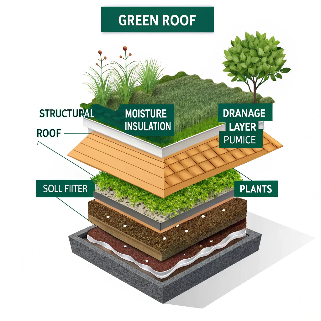پوکه معدنی در طراحی و ساخت سقفهای سبز