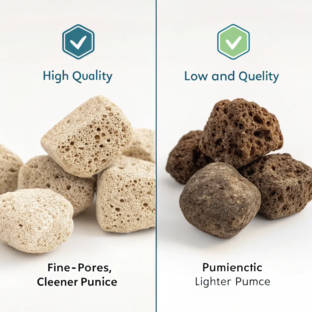 تفاوت پوکه معدنی مرغوب و بی‌کیفیت