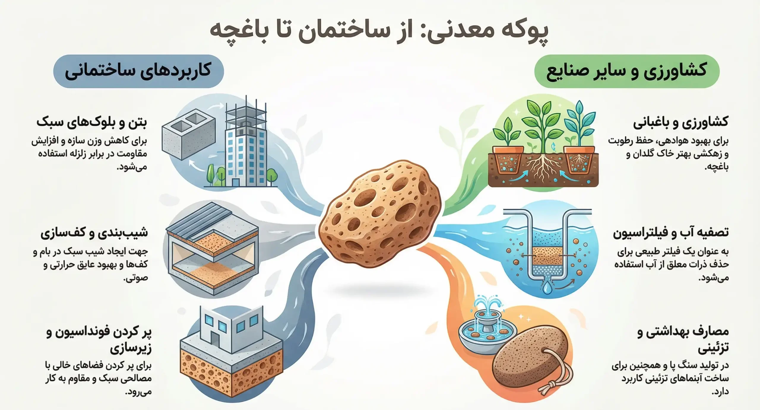 کاربرد پوکه معدنی