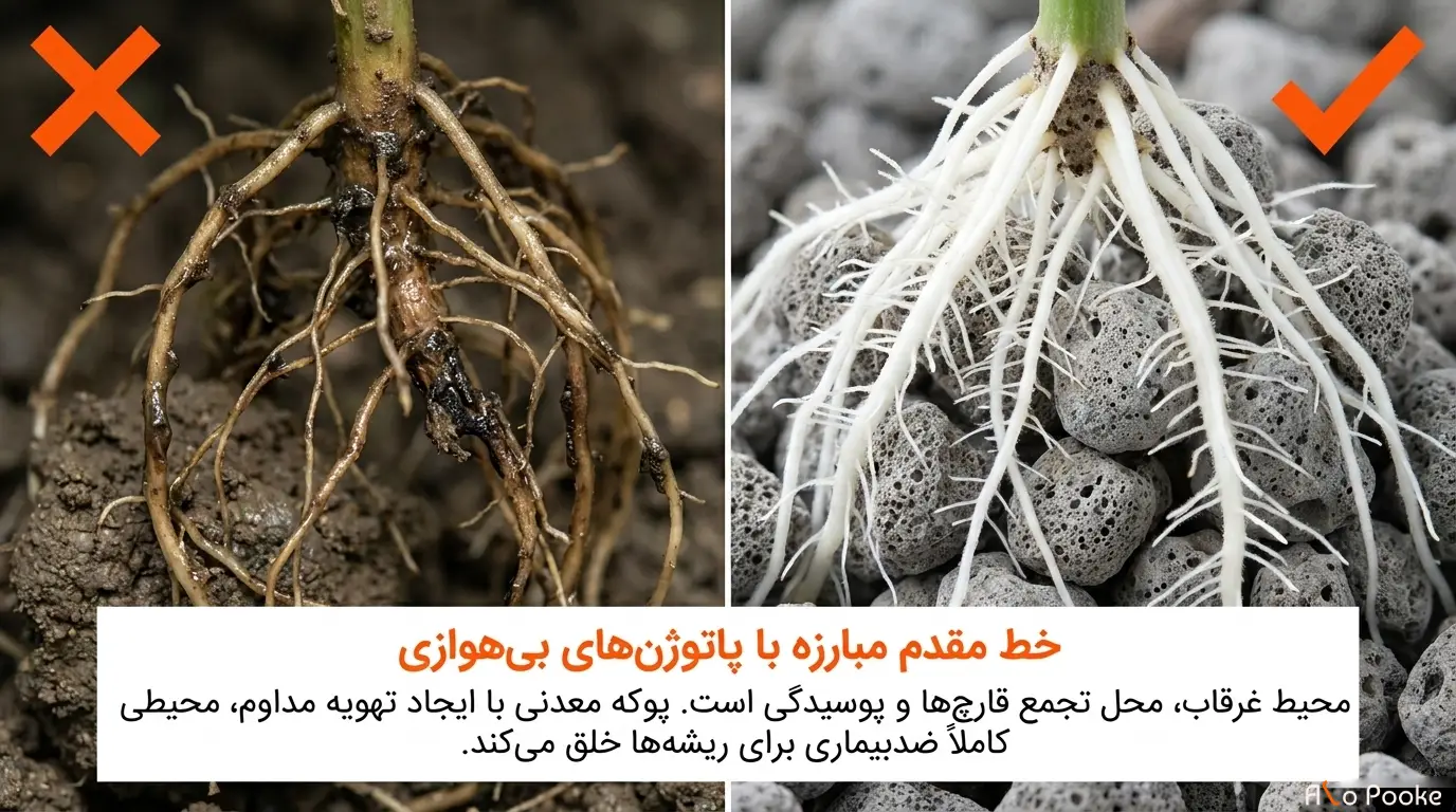 استفاده از پوکه معدنی برای بهبود شرایط رشد گیاهان