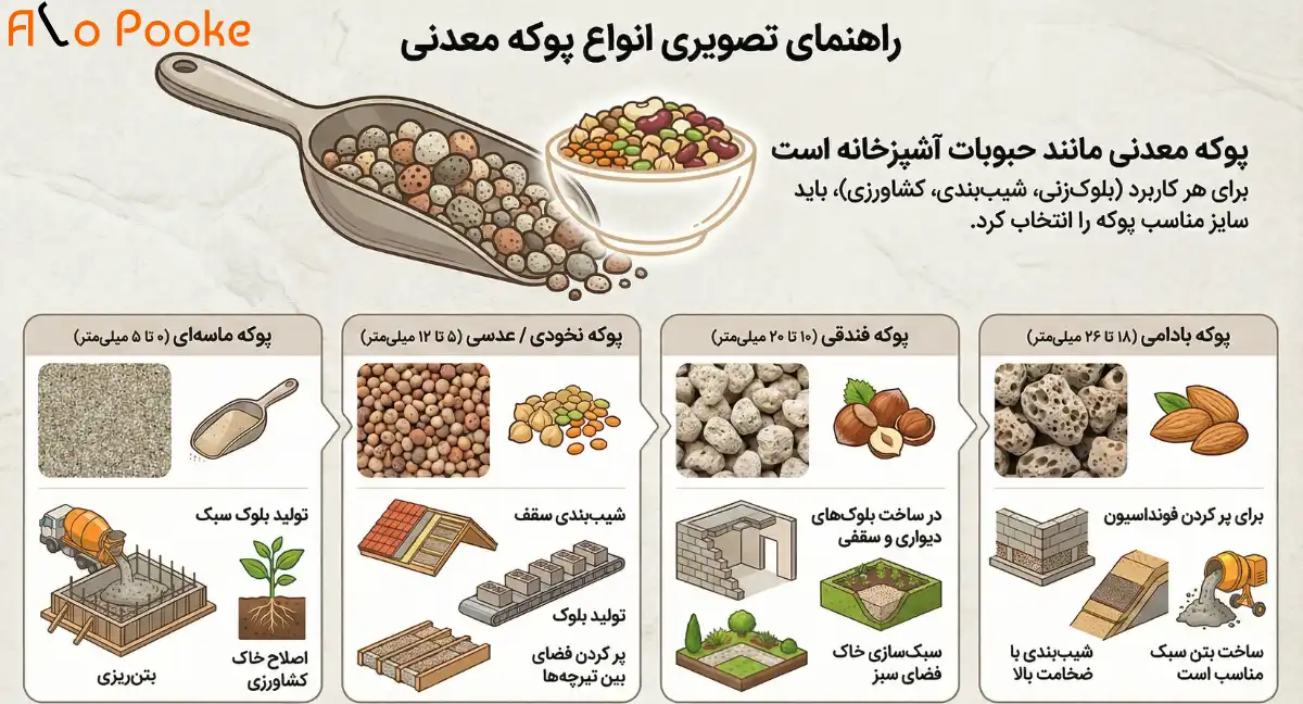 انواع پوکه معدنی