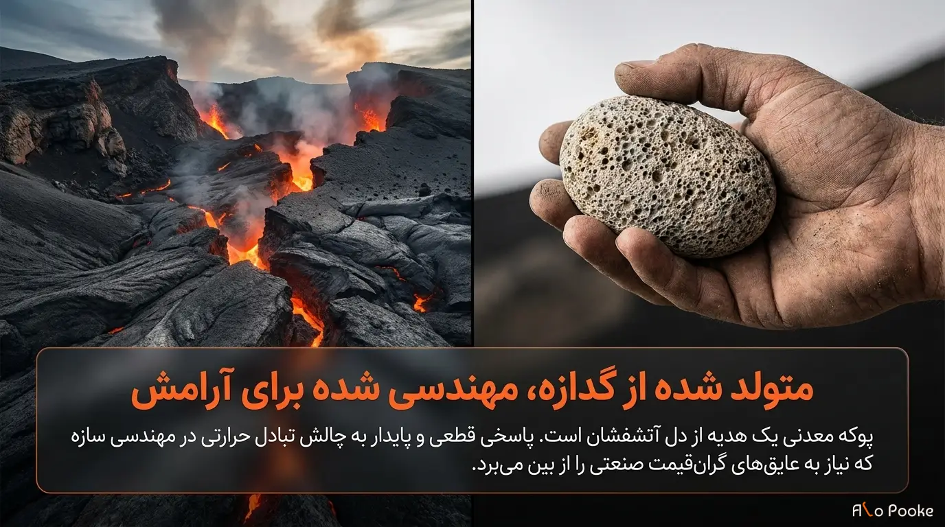 پوکه معدنی به عنوان یک عایق مقاوم در برابر سرما و گرما 