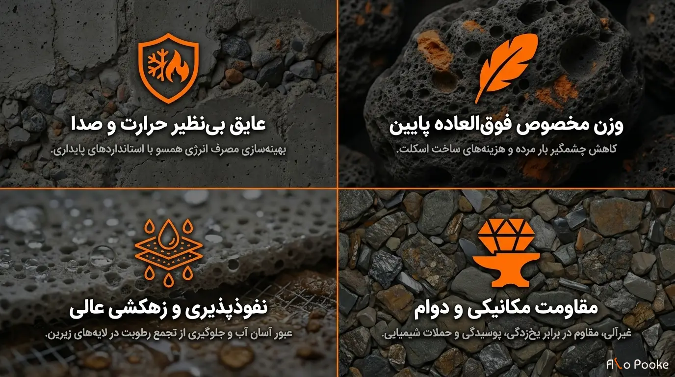 پوکه معدنی مادهای عالی برای پر کردن فضاهای خالی