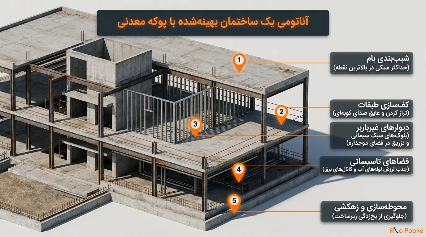 پوکه معدنی مادهای عالی برای پر کردن فضاهای خالی