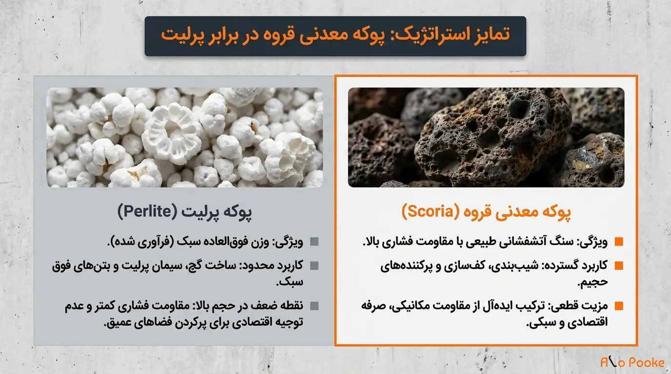 پوکه معدنی مادهای عالی برای پر کردن فضاهای خالی