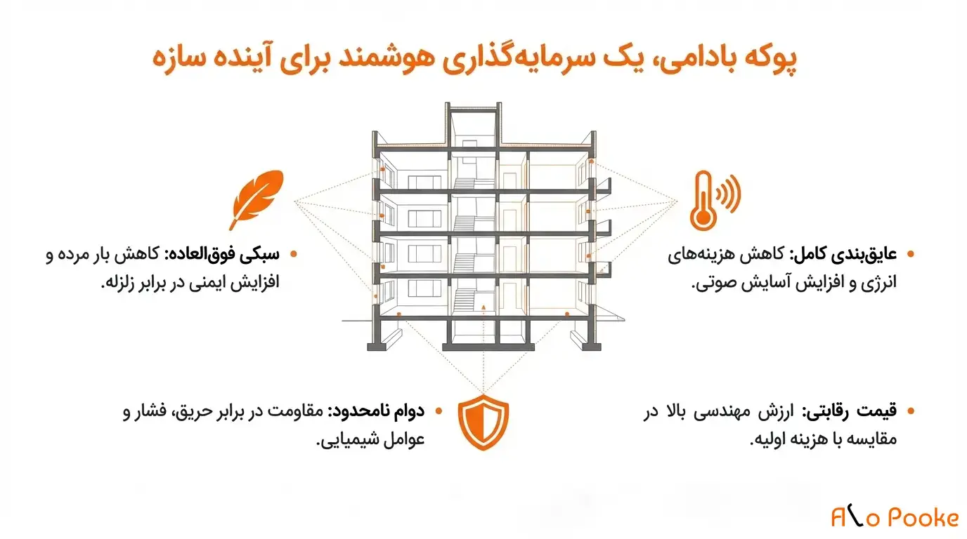 چرا پوکه بادامی بهترین پوکه ساختمانی است؟