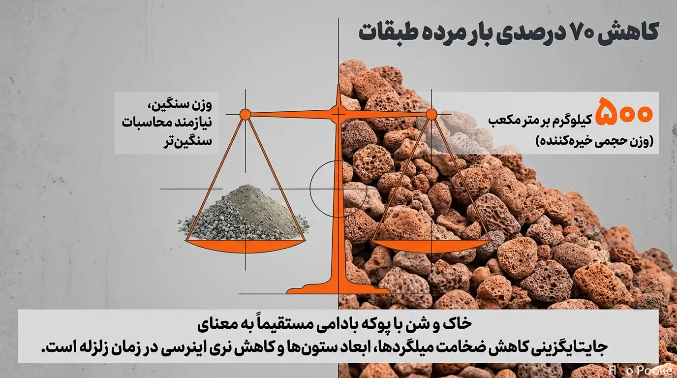 وزن سبک و کاهش بار ساختمان
