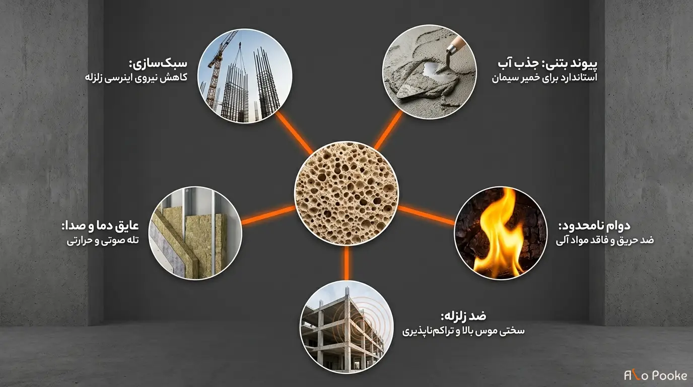 کاربرد پوکه بادامی در ساختمان سازی