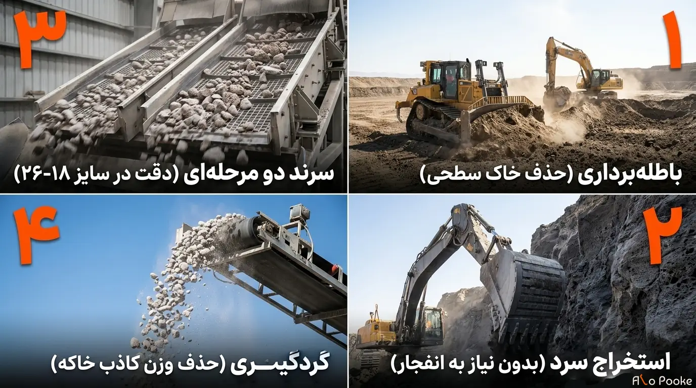 تحلیل فرآیند استخراج و فرآوری در الوپوکه