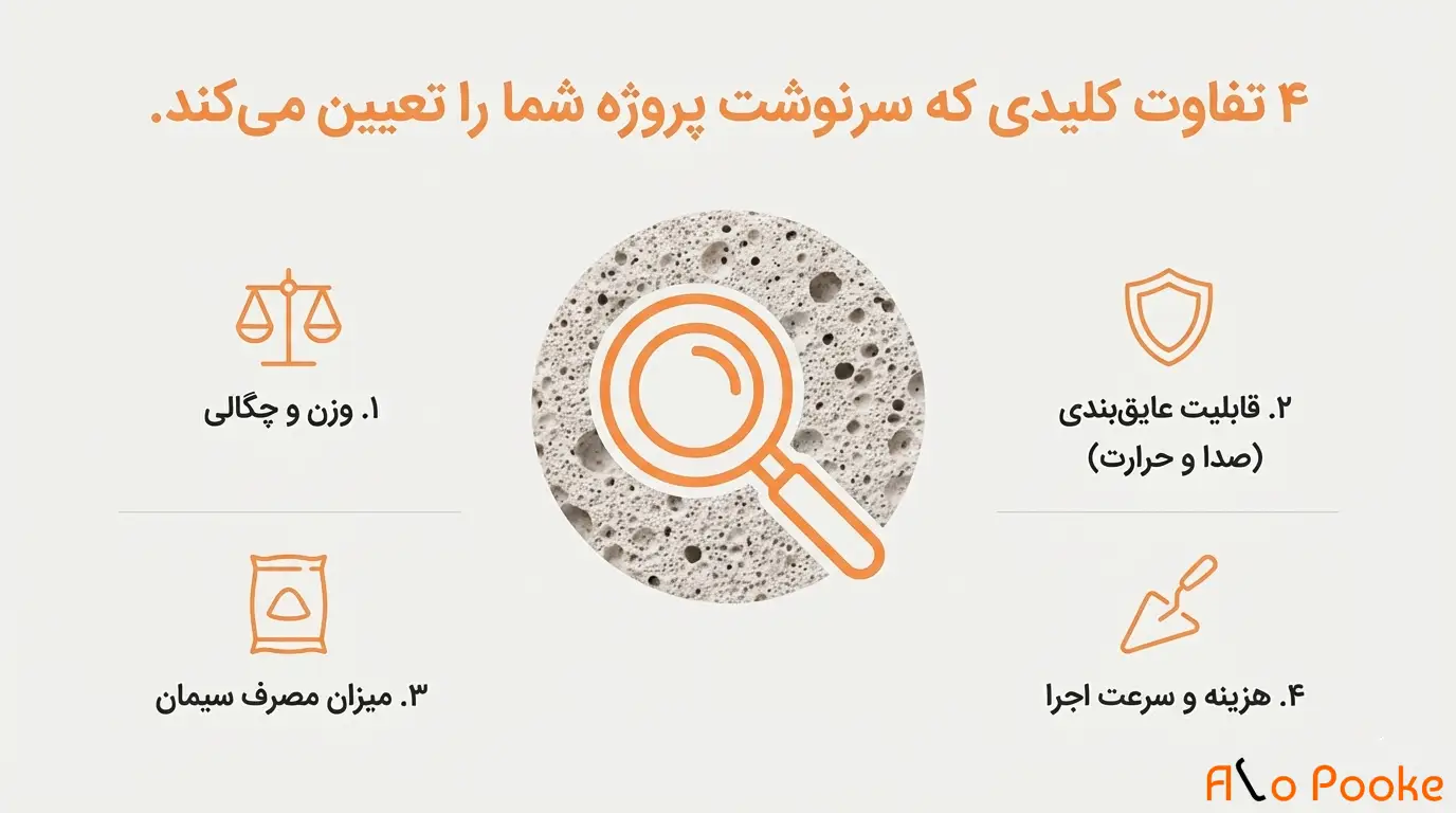 تفاوت پوکه نخودی ریز و درشت