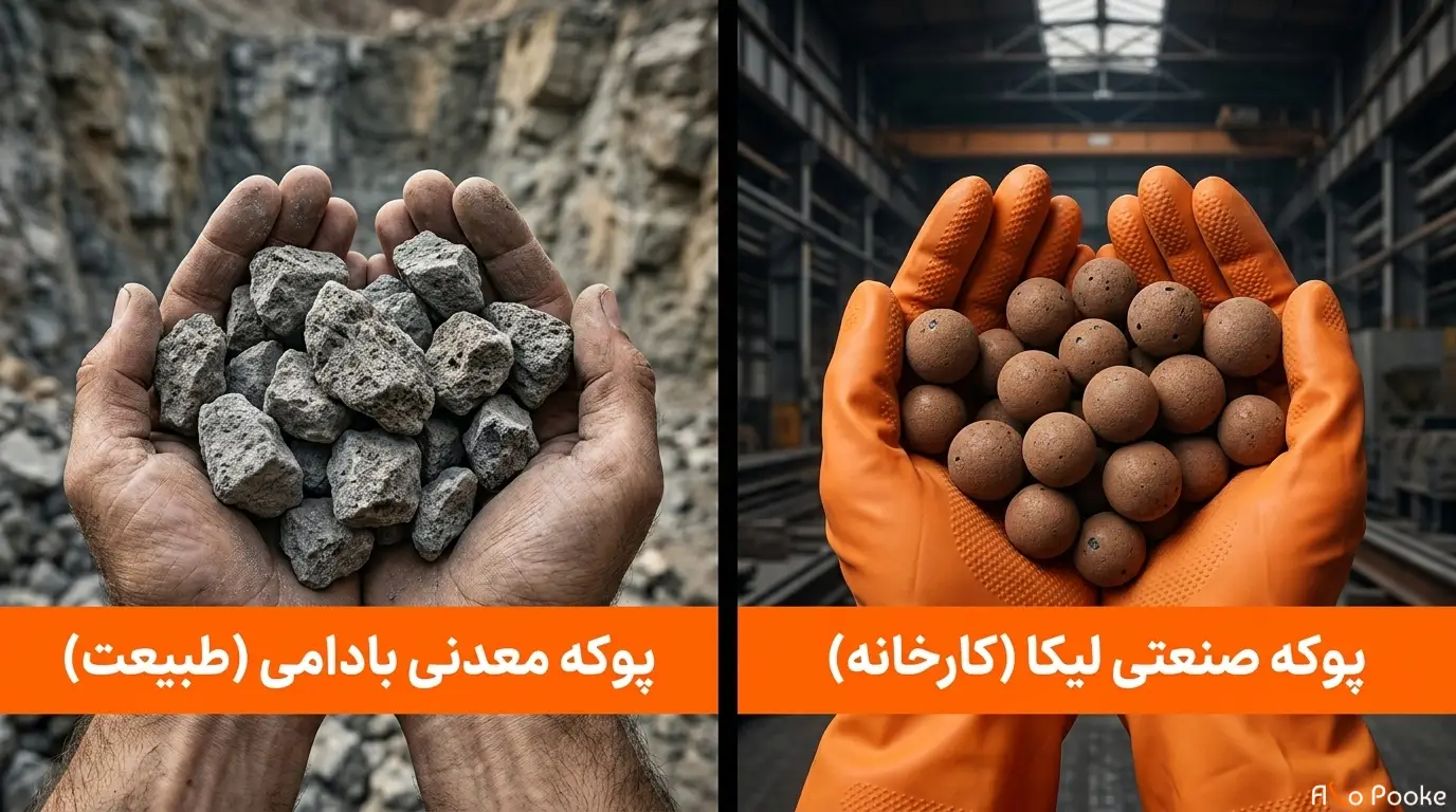 پوکه بادامی یا پوکه صنعتی؛ کدام سبکتر است؟