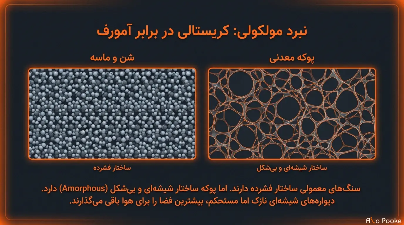 چرا وزن مخصوص پوکه نخودی کمتر از مصالح مشابه است؟