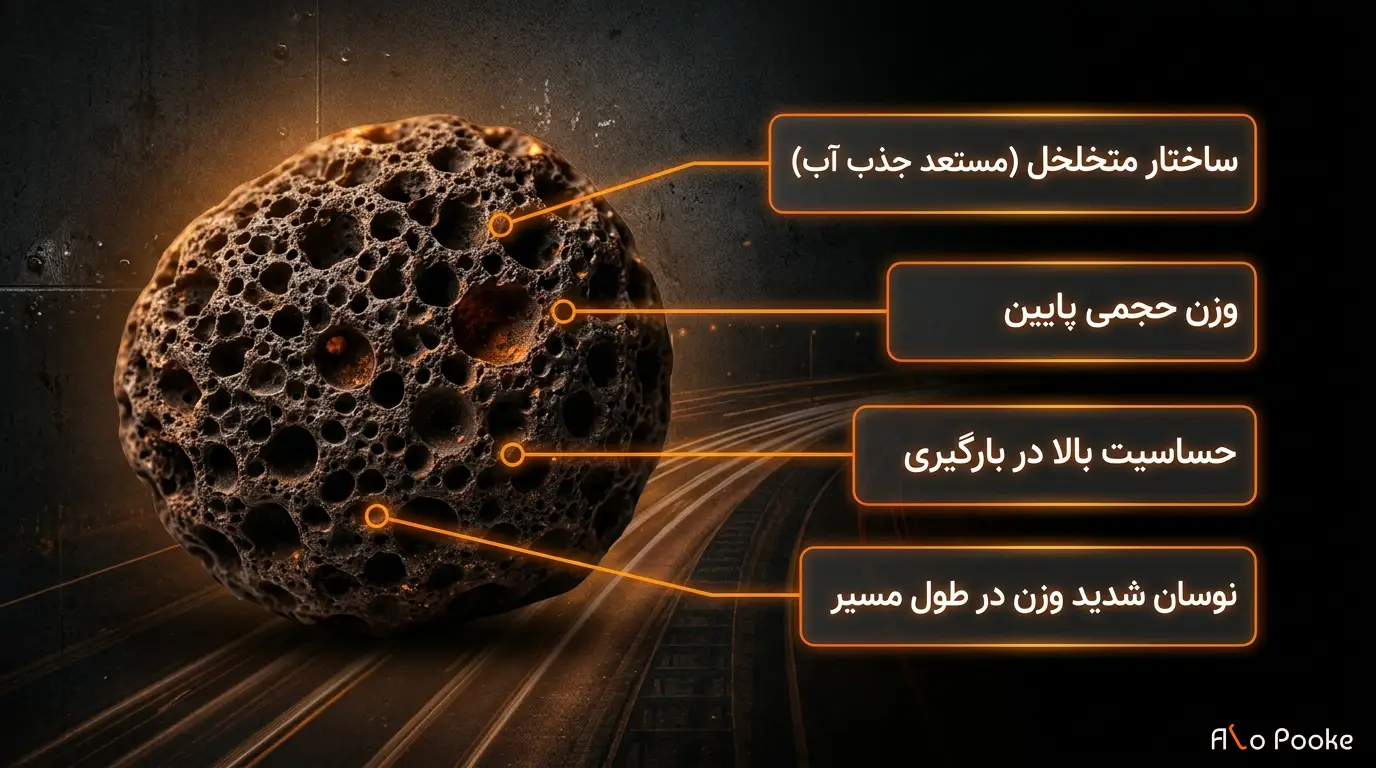ویژگی های پوکه معدنی