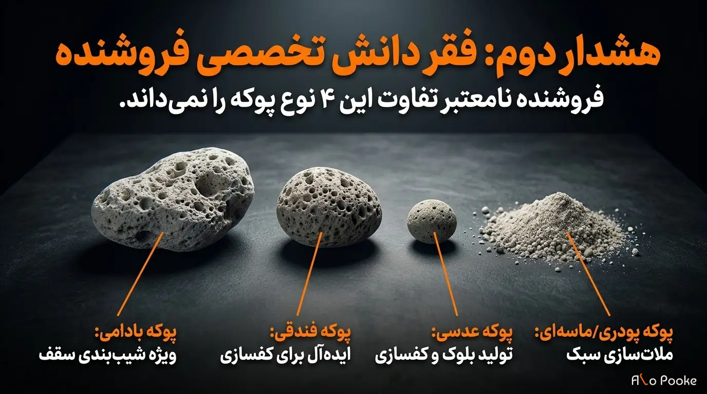 نداشتن اطلاعات دقیق درباره نوع پوکه