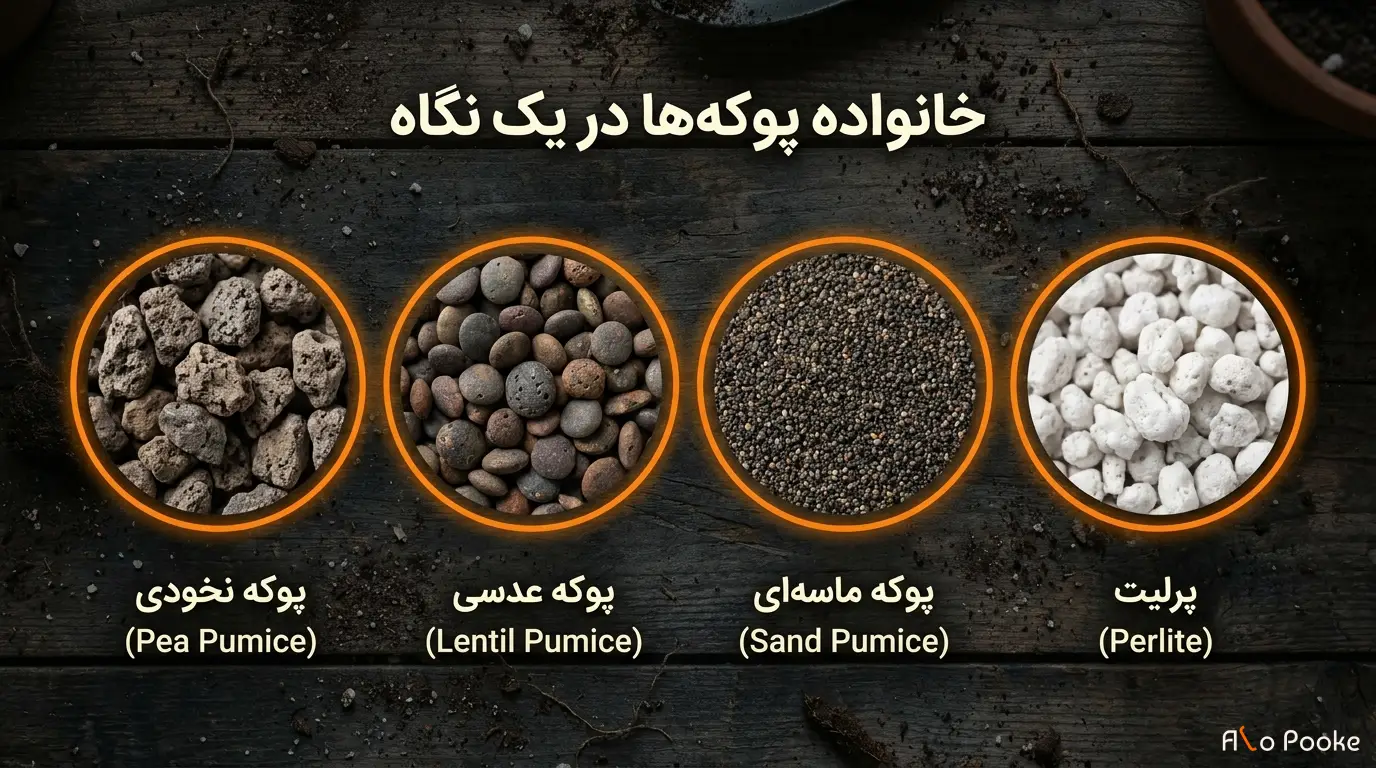 مقایسه انواع پوکه برای کاربرد باغبانی